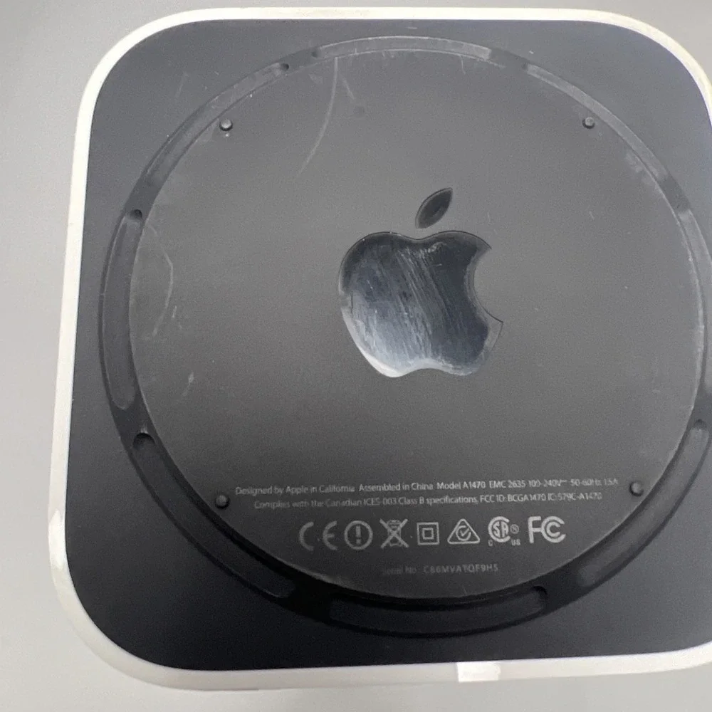 Apple AirPort A1470 Time Capsule 802.11ac Wireless Router NO POWER CORD INCLUDED